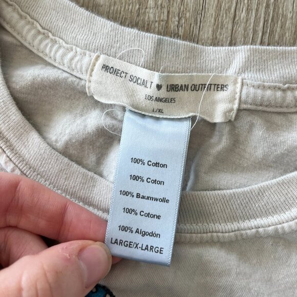 Womens Project Social T Urban Outfitters Cream Kindness Tshirt - L/XL - Picture 5 of 5